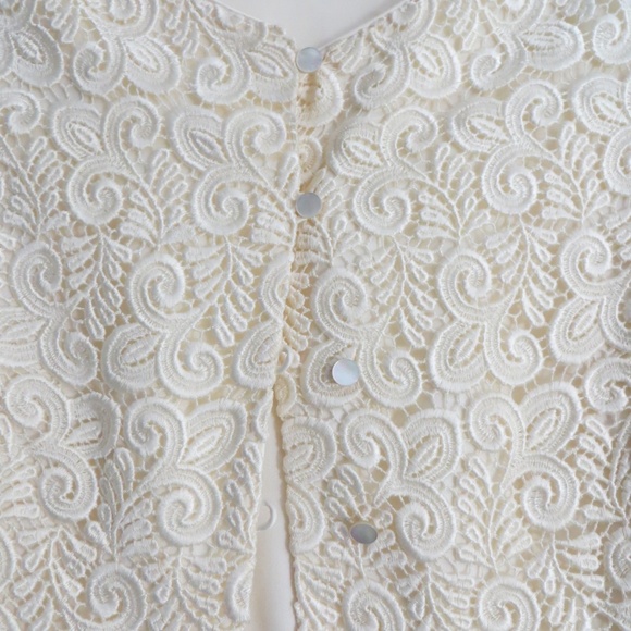 FINAL TALBOTS IVORY LACE FORMAL JACKET - Picture 3 of 4